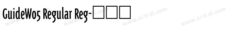 GuideW05 Regular Reg字体转换
